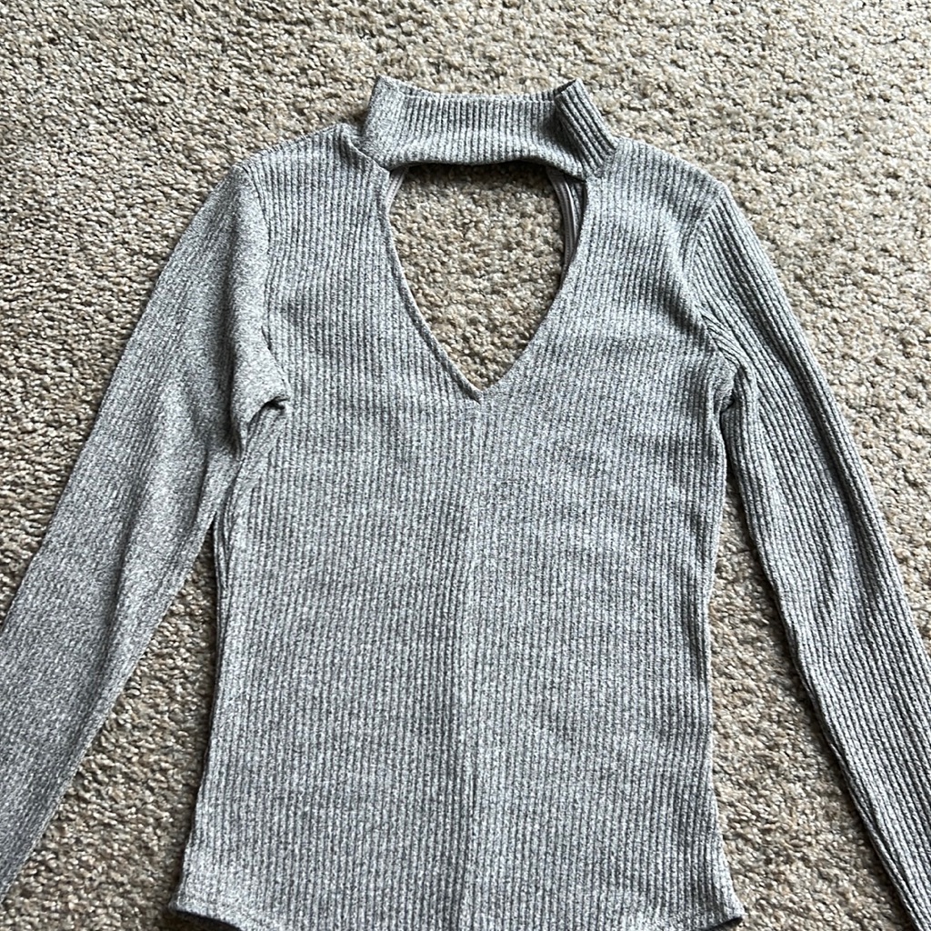 Gray Long Sleeve Bodysuit